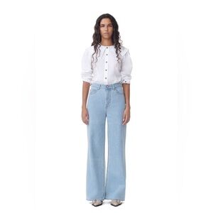 Ganni Rigid Denim Rigid Denim Magny - Light Blue Stone